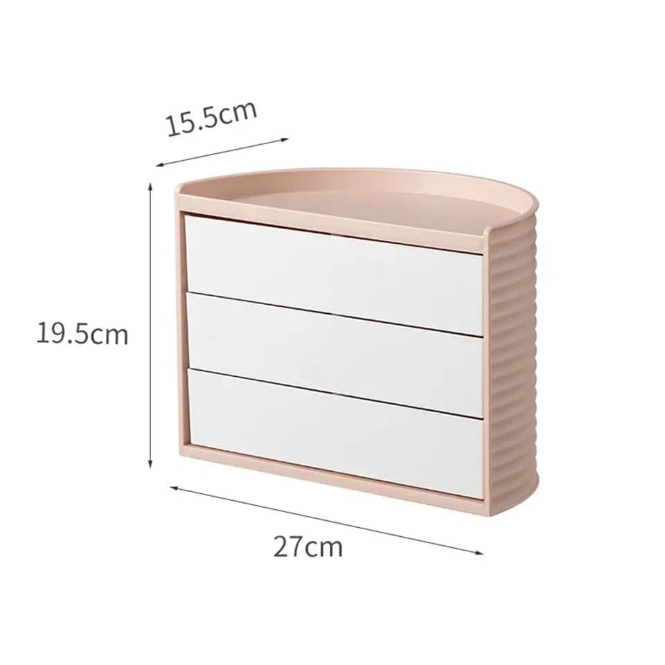 Creative Semicircle Storage Box, 3 Layer Travel Jewelry Box, Multi Layer Countertop Makeup Organizer, Multifunctional Half Circular Dressing Beauty Box, Student Stationery Cosmetic Storage Organizer Creative Semicircle Storage Box, 3 Layer Travel Jewelry Box, Multi Layer Countertop Makeup Organizer, Multifunctional Half Circular Dressing Beauty Box, Student Stationery Cosmetic Storage Organizer